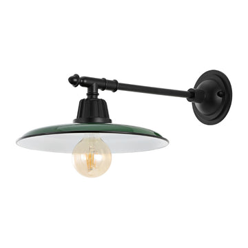Bonner 12" Farmhouse Industrial Indoor/Outdoor Iron LED Victorian Arm Outdoor Sconce